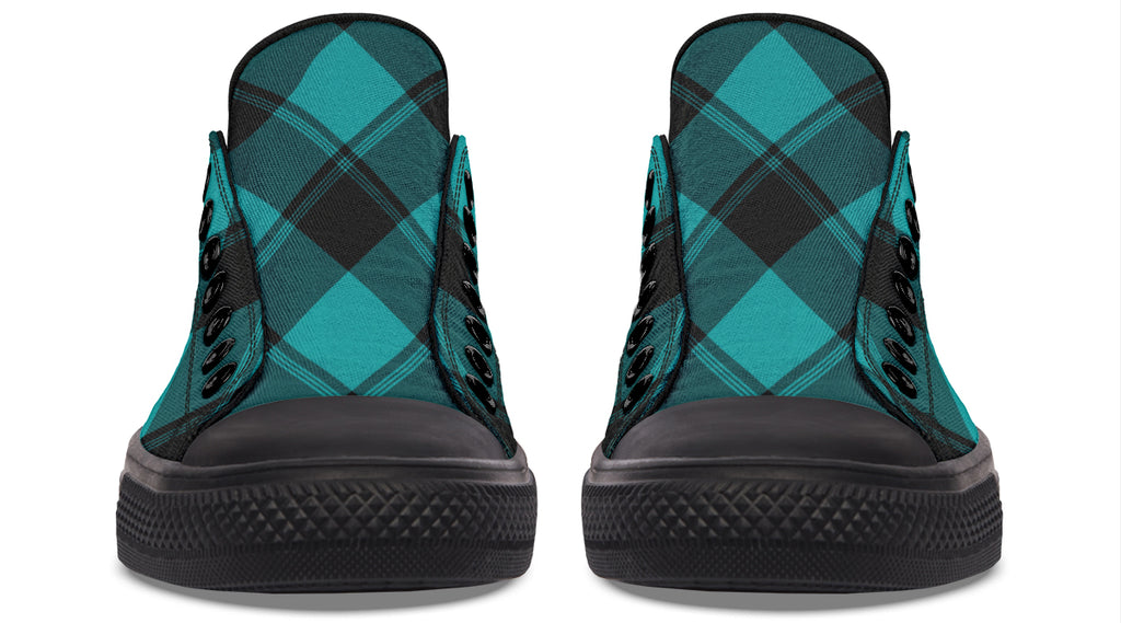 Pennyroyal Teal Plaid Low Tops (Wide)