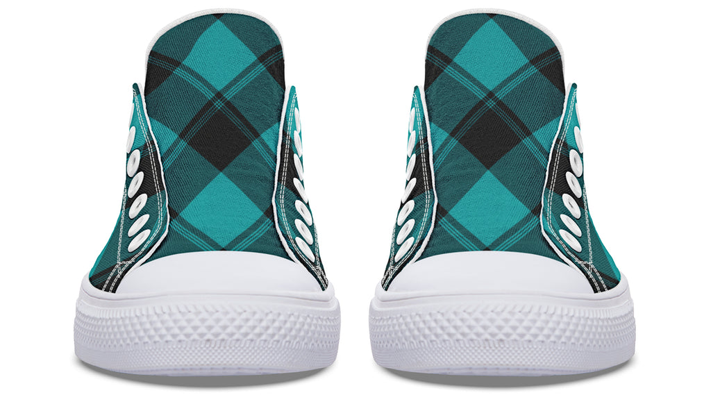 Pennyroyal Teal Plaid Low Tops (Wide)