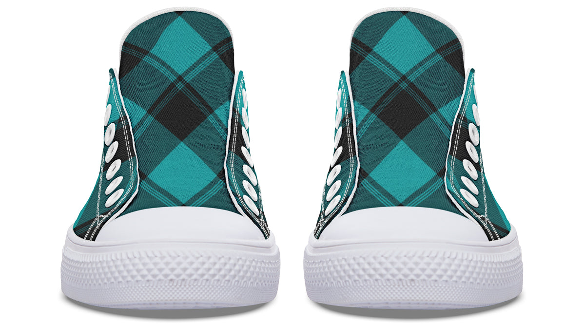 Pennyroyal Teal Plaid Low Tops (Wide)