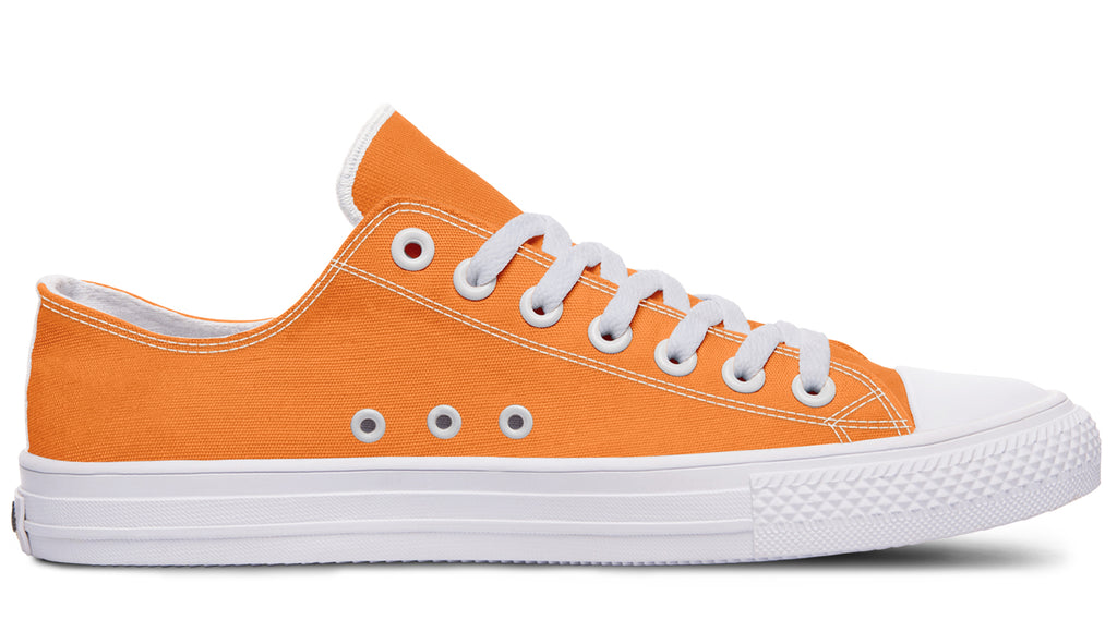 Pink And Orange Mismatched Low Tops - Offbeat Sweetie