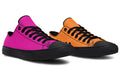 Pink And Orange Mismatched Low Tops (Wide)