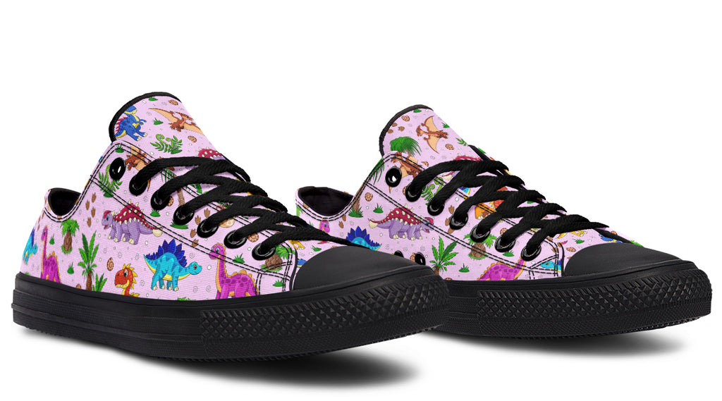Pink Baby Dinos Low Tops - Offbeat Sweetie