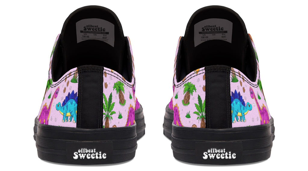 Pink Baby Dinos Low Tops - Offbeat Sweetie