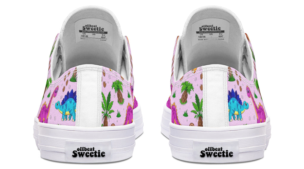 Pink Baby Dinos Low Tops - Offbeat Sweetie