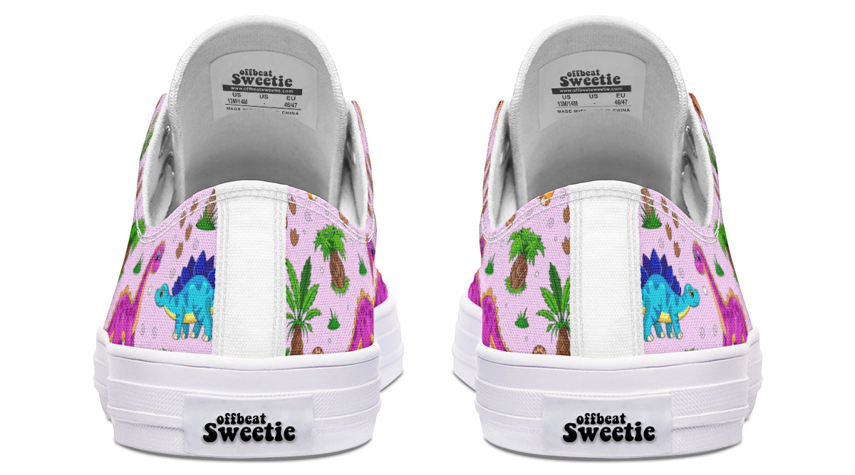 Pink Baby Dinos Low Tops - Offbeat Sweetie