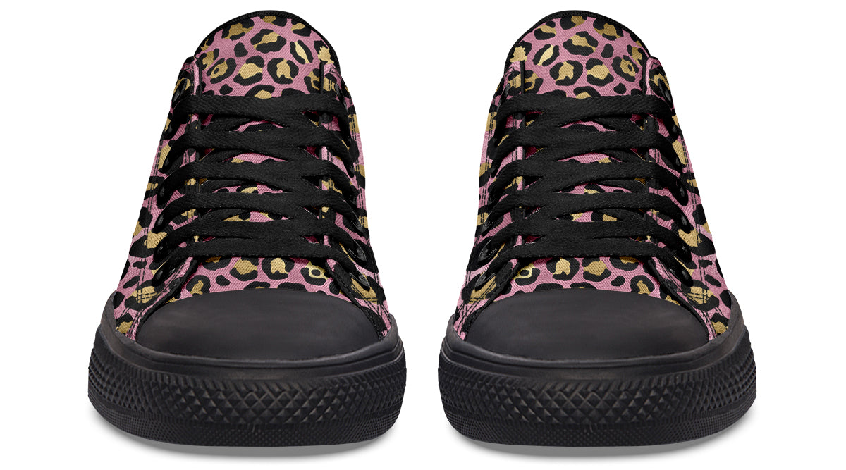 Pink Leopard Low Tops - Offbeat Sweetie