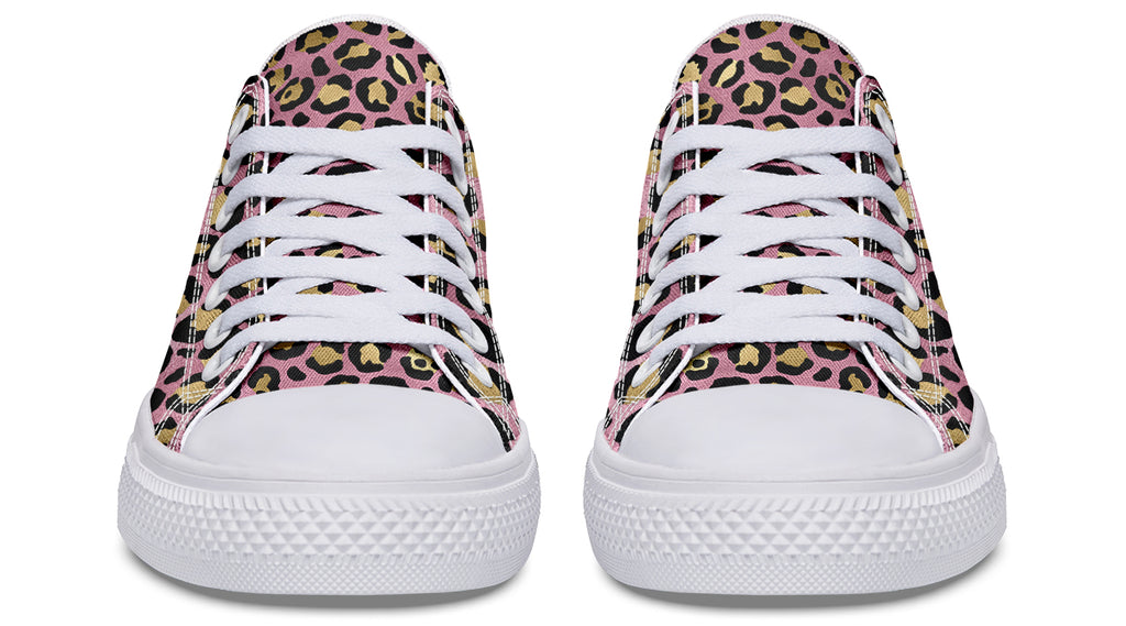 Pink Leopard Low Tops - Offbeat Sweetie