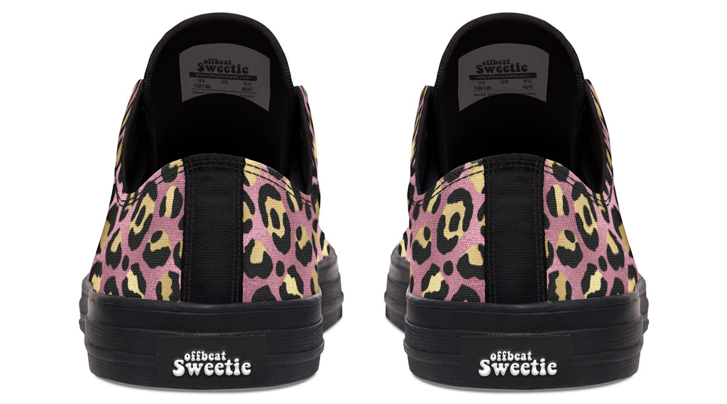 Pink Leopard Low Tops - Offbeat Sweetie