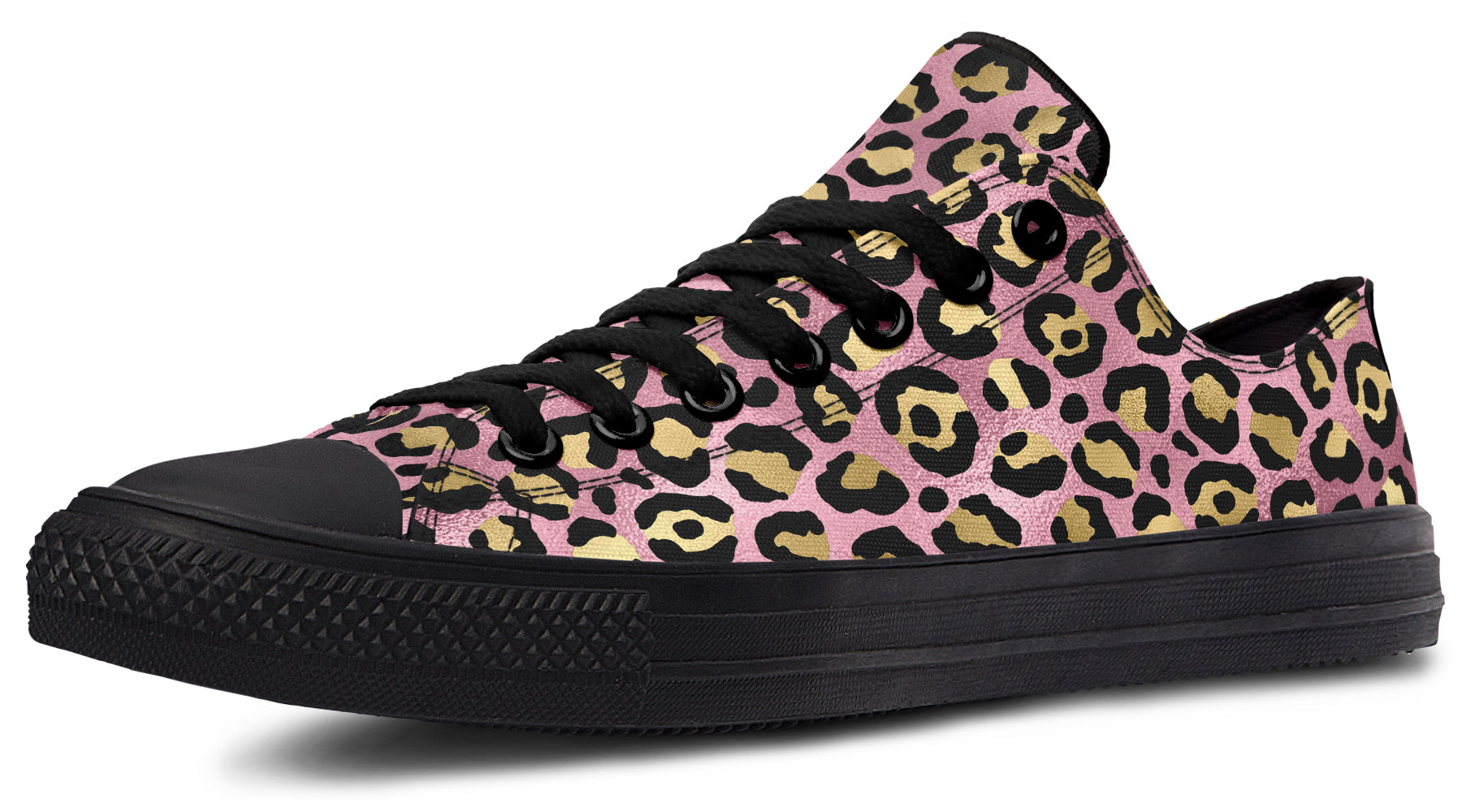 Pink Leopard Low Tops (Wide)