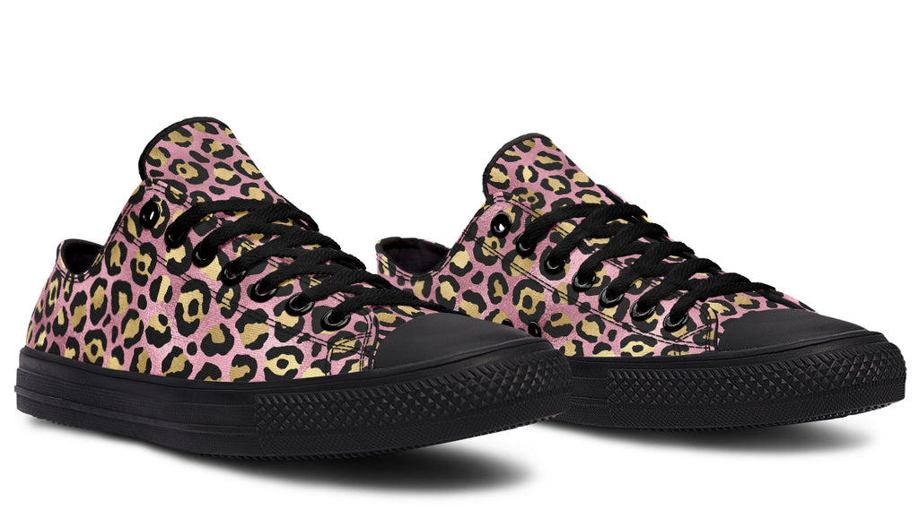 Pink Leopard Low Tops (Wide)