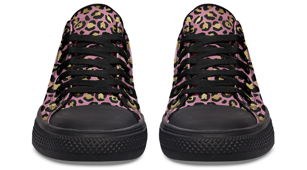 Pink Leopard Low Tops (Wide)