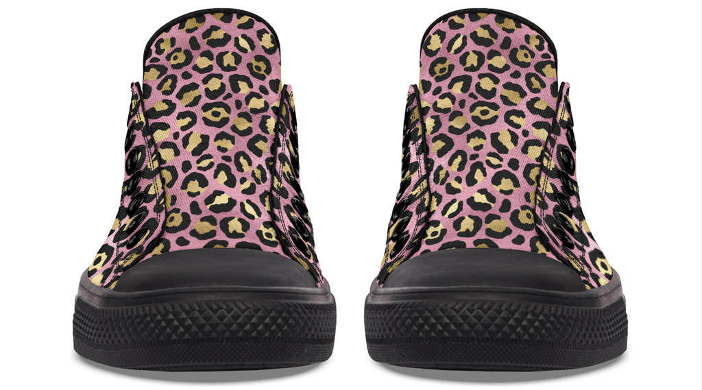 Pink Leopard Low Tops (Wide)