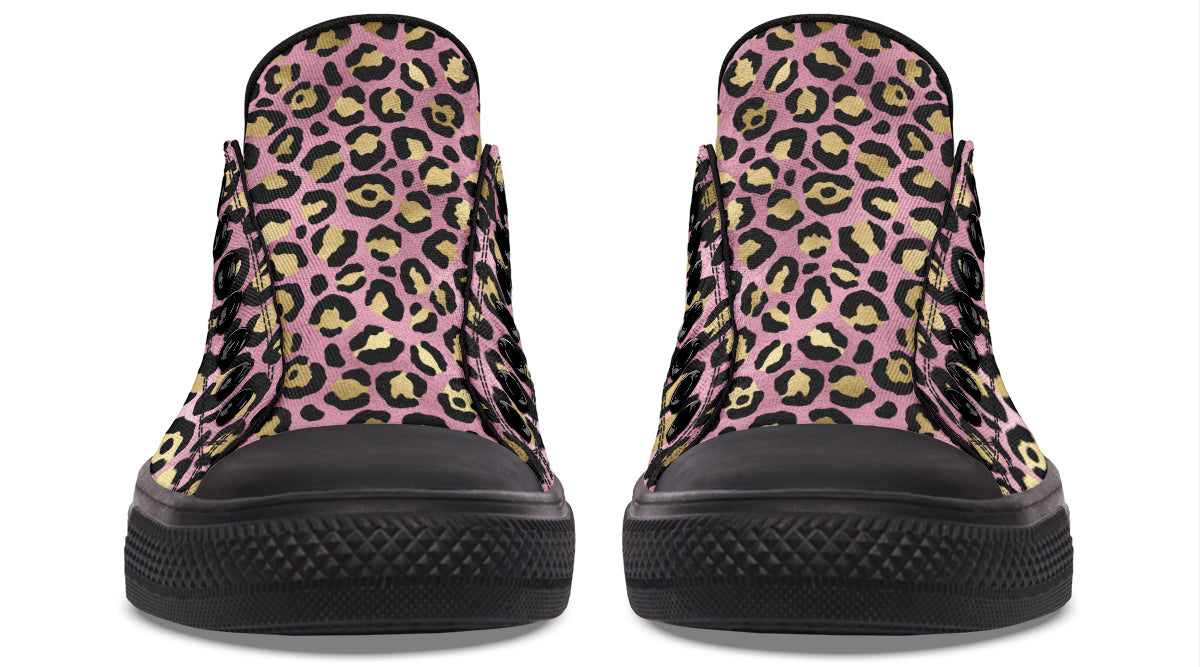 Pink Leopard Low Tops (Wide)
