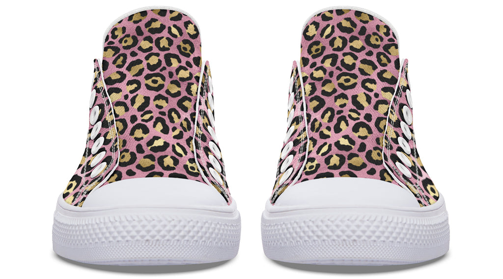 Pink Leopard Low Tops (Wide)