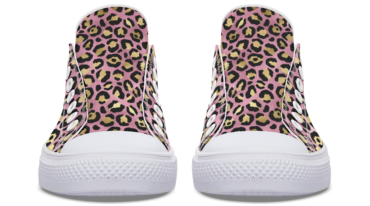 Pink Leopard Low Tops (Wide)