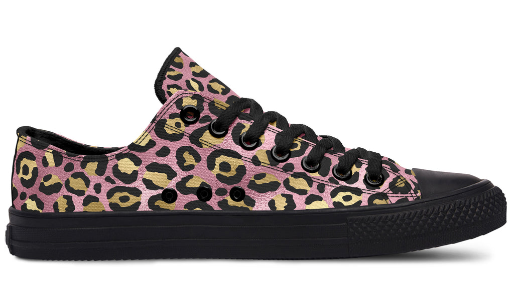 Pink Leopard Low Tops (Wide)