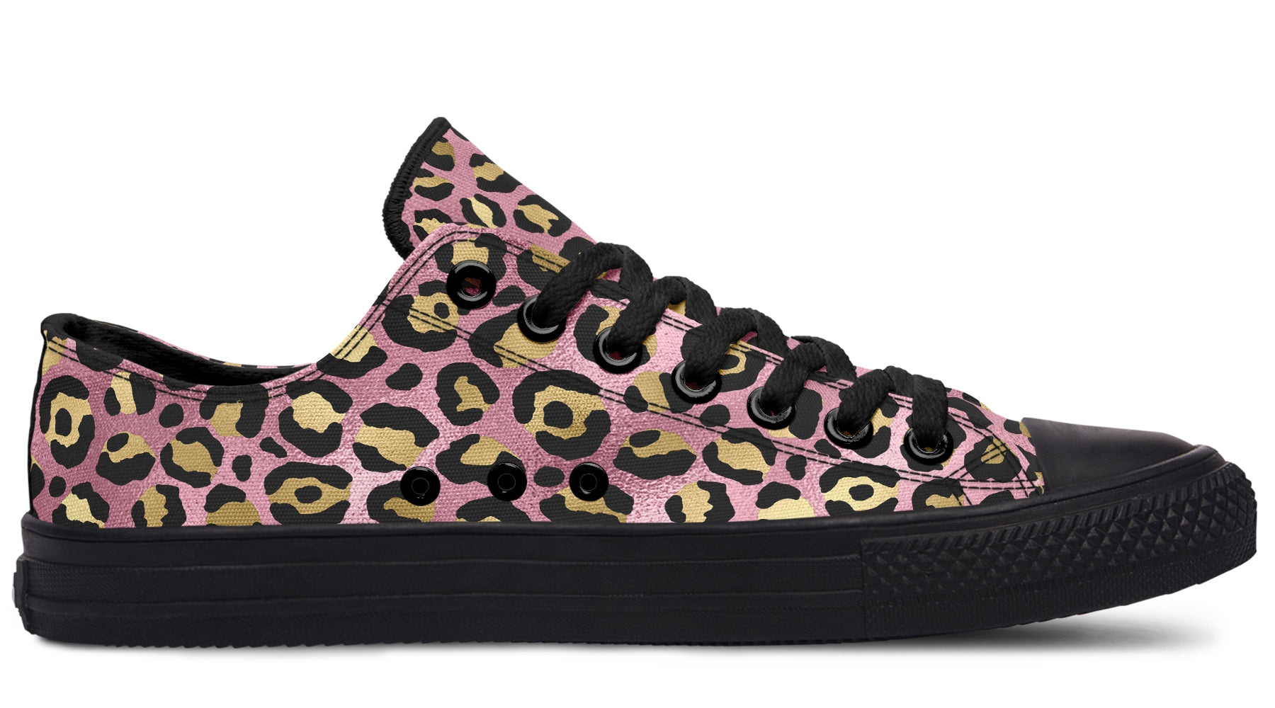 Pink Leopard Low Tops (Wide)