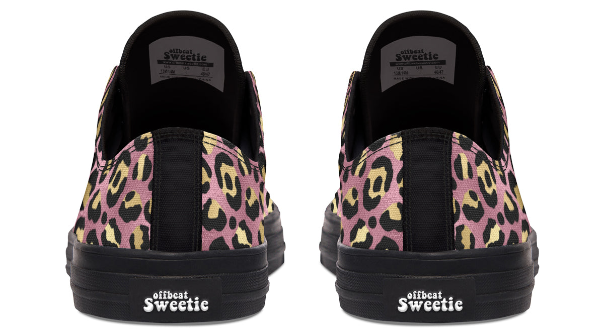 Pink Leopard Low Tops (Wide)