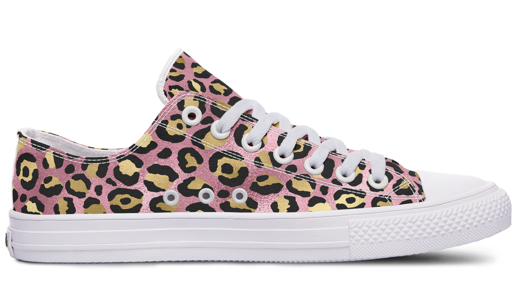 Pink Leopard Low Tops (Wide)