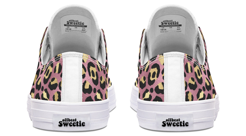 Pink Leopard Low Tops (Wide)