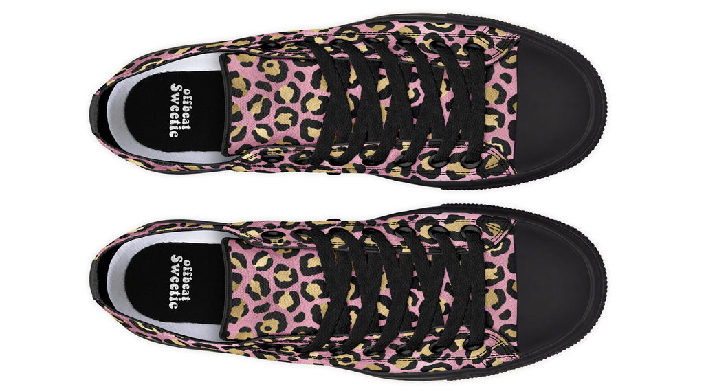 Pink Leopard Low Tops (Wide)