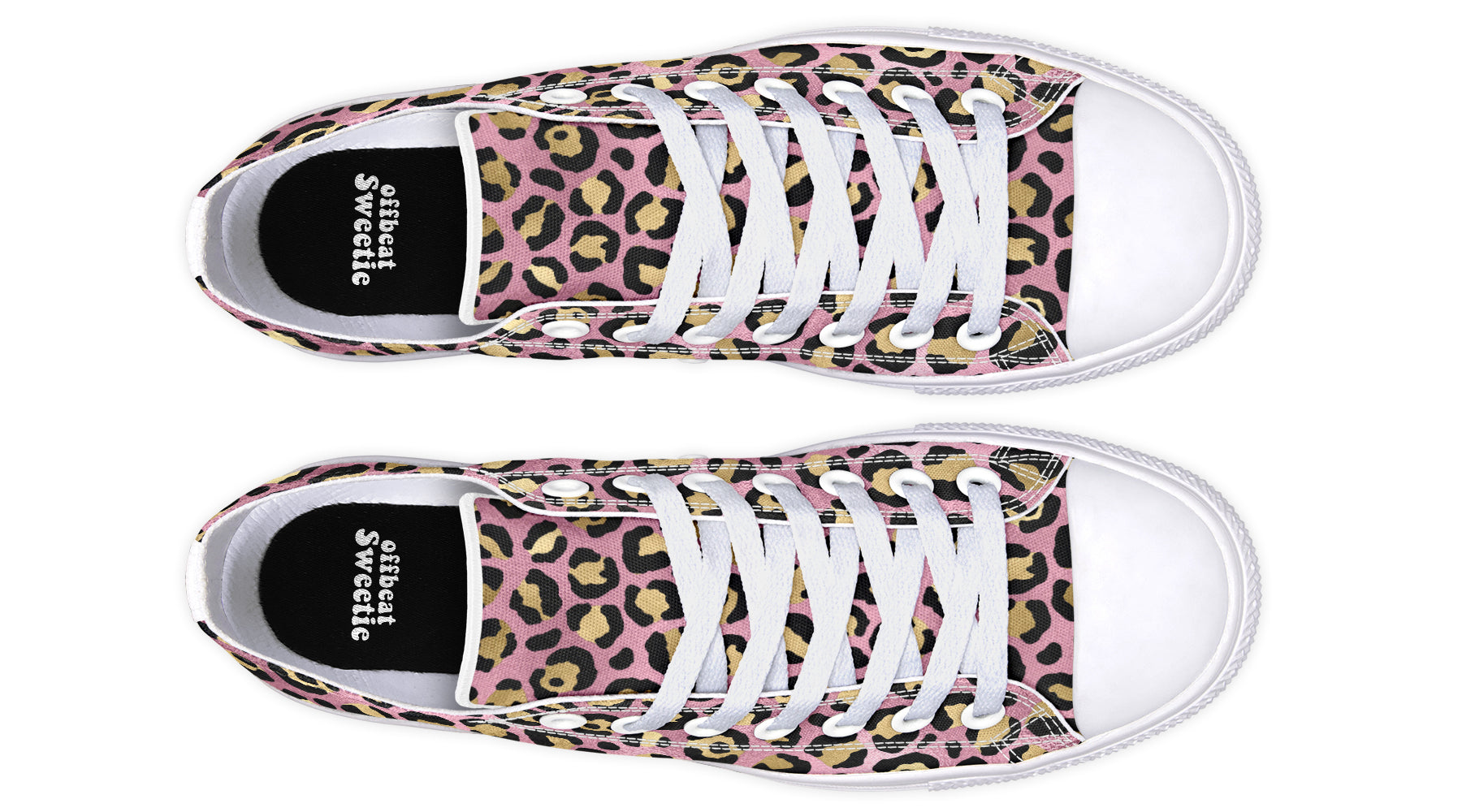 Pink Leopard Low Tops (Wide)