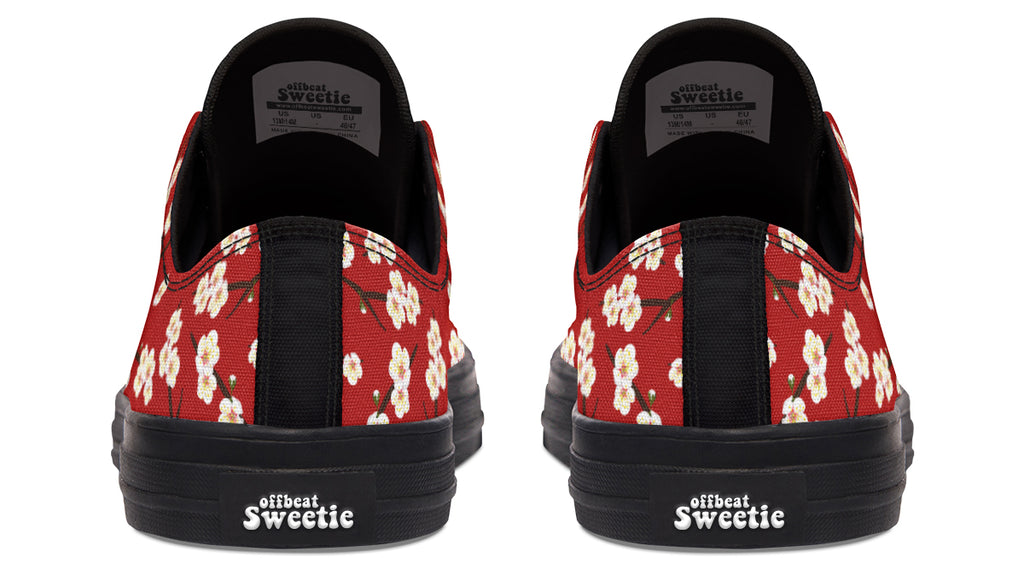 Plum Blossoms Low Tops (Wide)