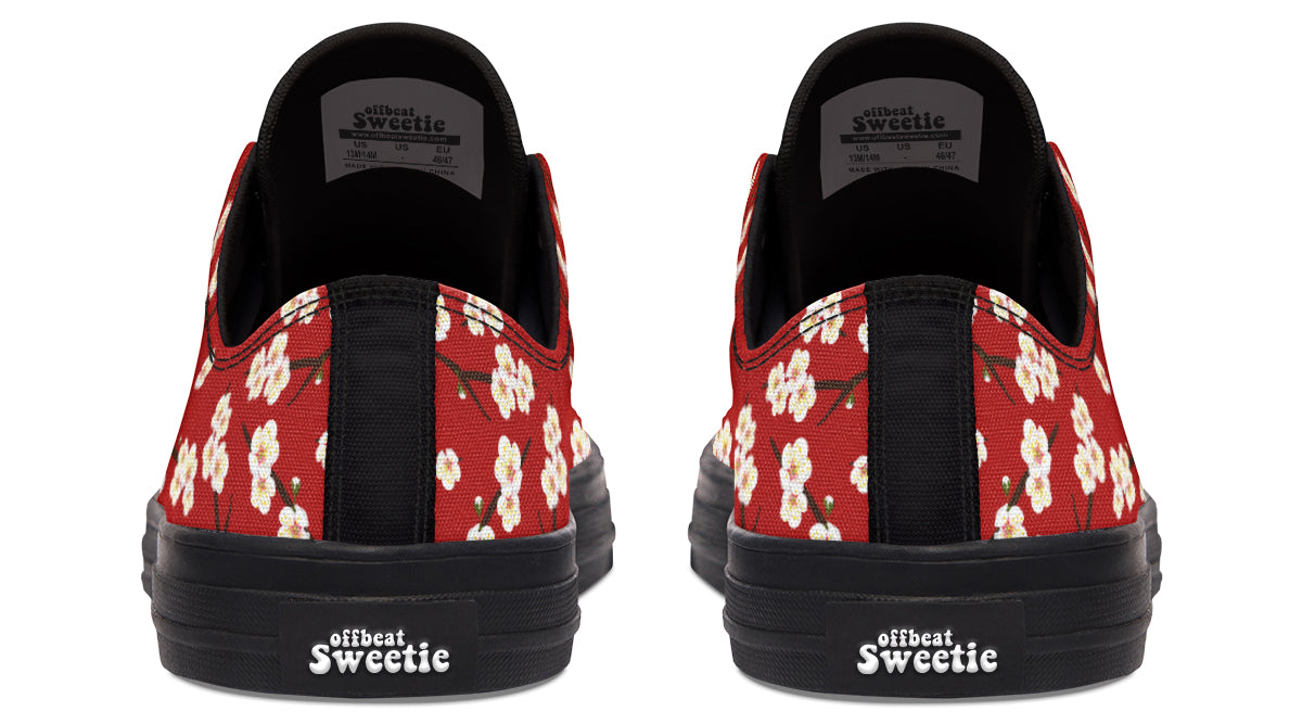 Plum Blossoms Low Tops (Wide)