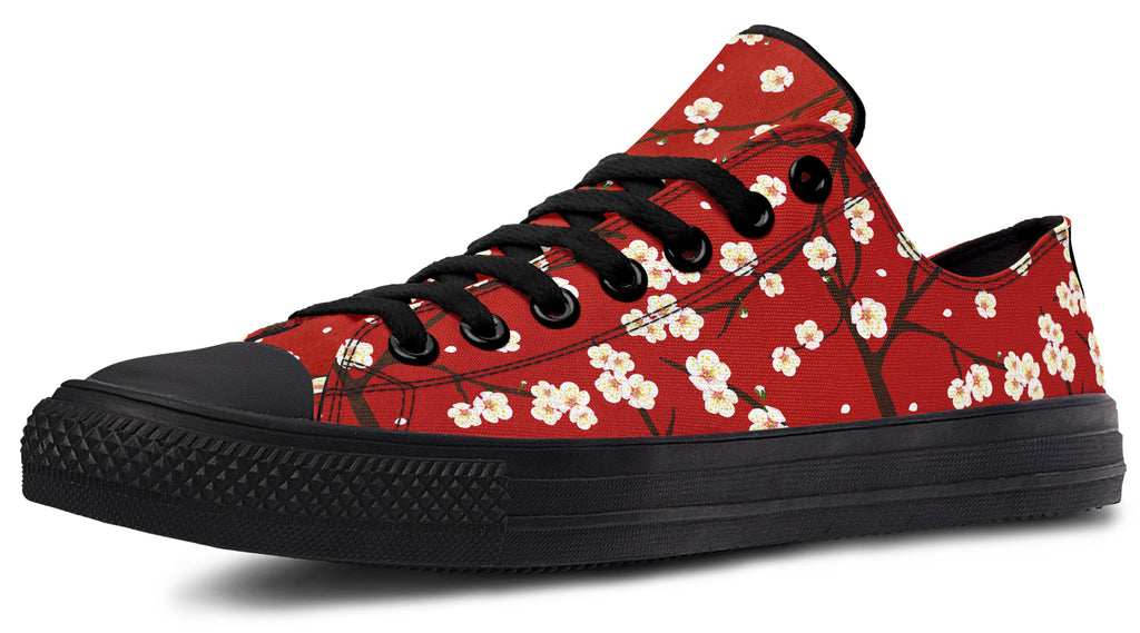 Plum Blossoms Low Tops - Offbeat Sweetie