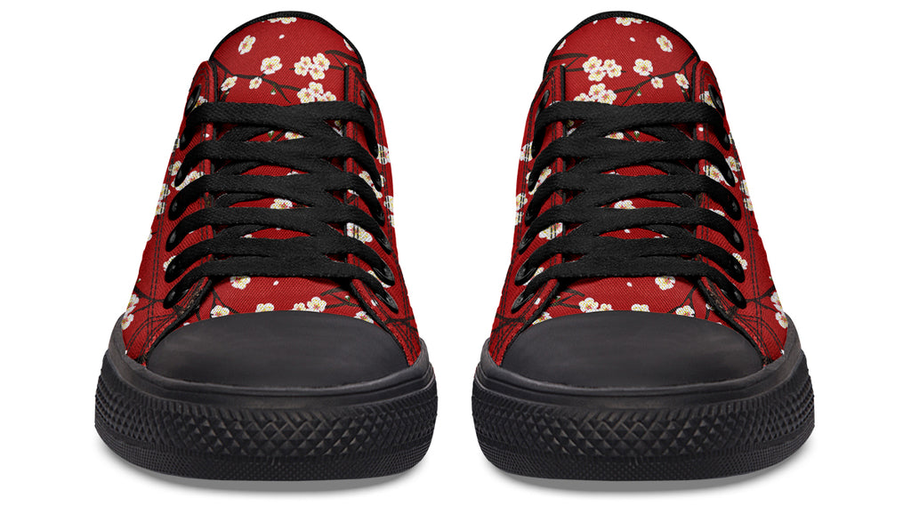Plum Blossoms Low Tops - Offbeat Sweetie