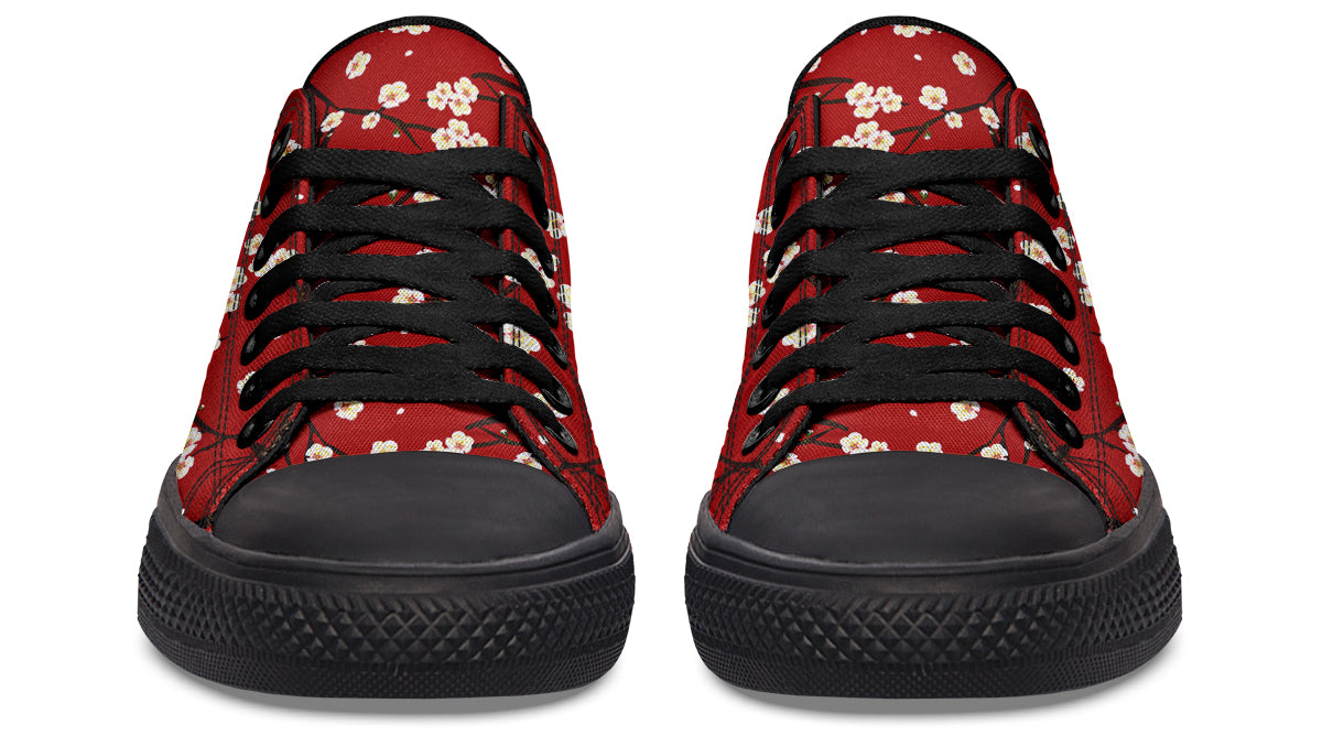 Plum Blossoms Low Tops - Offbeat Sweetie