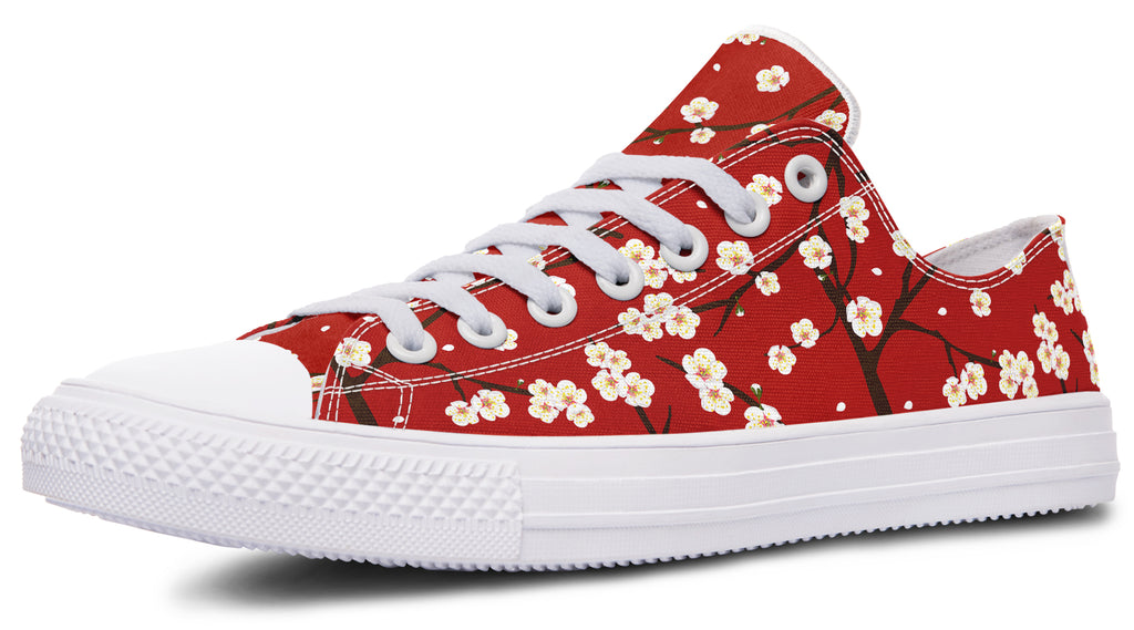 Plum Blossoms Low Tops - Offbeat Sweetie
