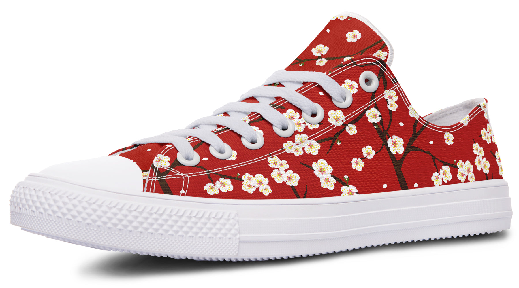 Plum Blossoms Low Tops - Offbeat Sweetie