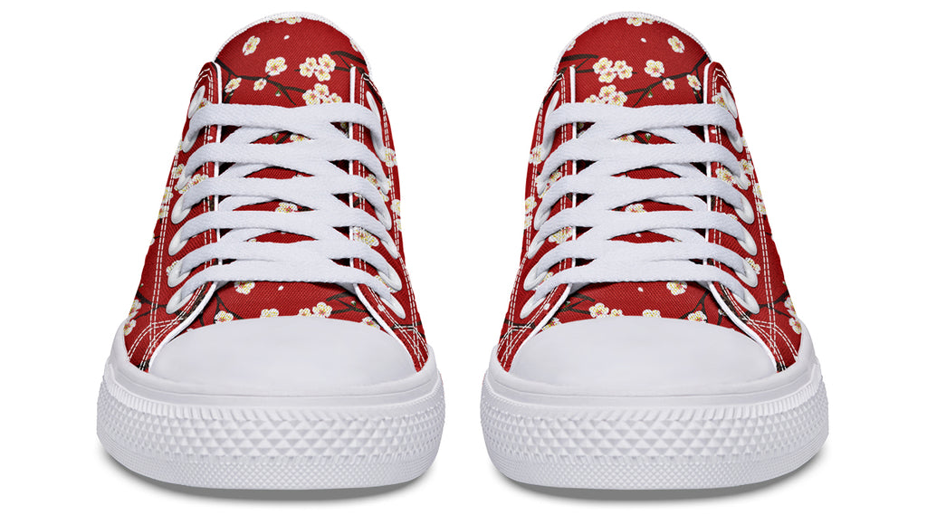 Plum Blossoms Low Tops - Offbeat Sweetie