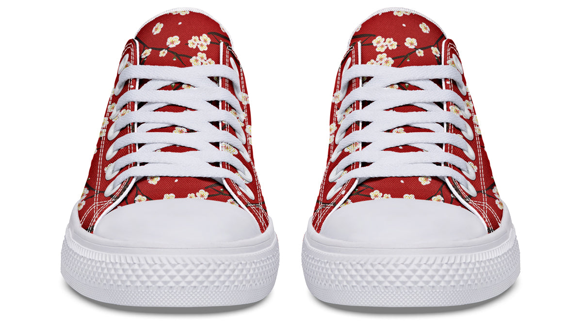 Plum Blossoms Low Tops - Offbeat Sweetie