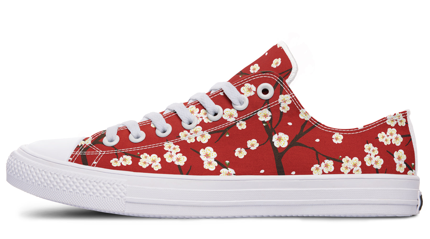 Plum Blossoms Low Tops - Offbeat Sweetie