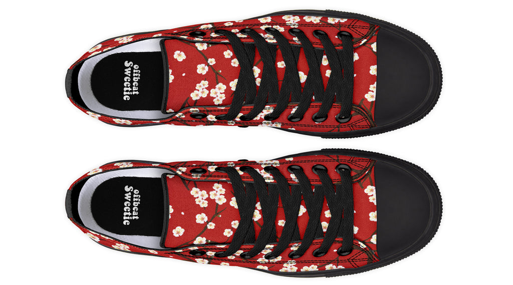 Plum Blossoms Low Tops - Offbeat Sweetie