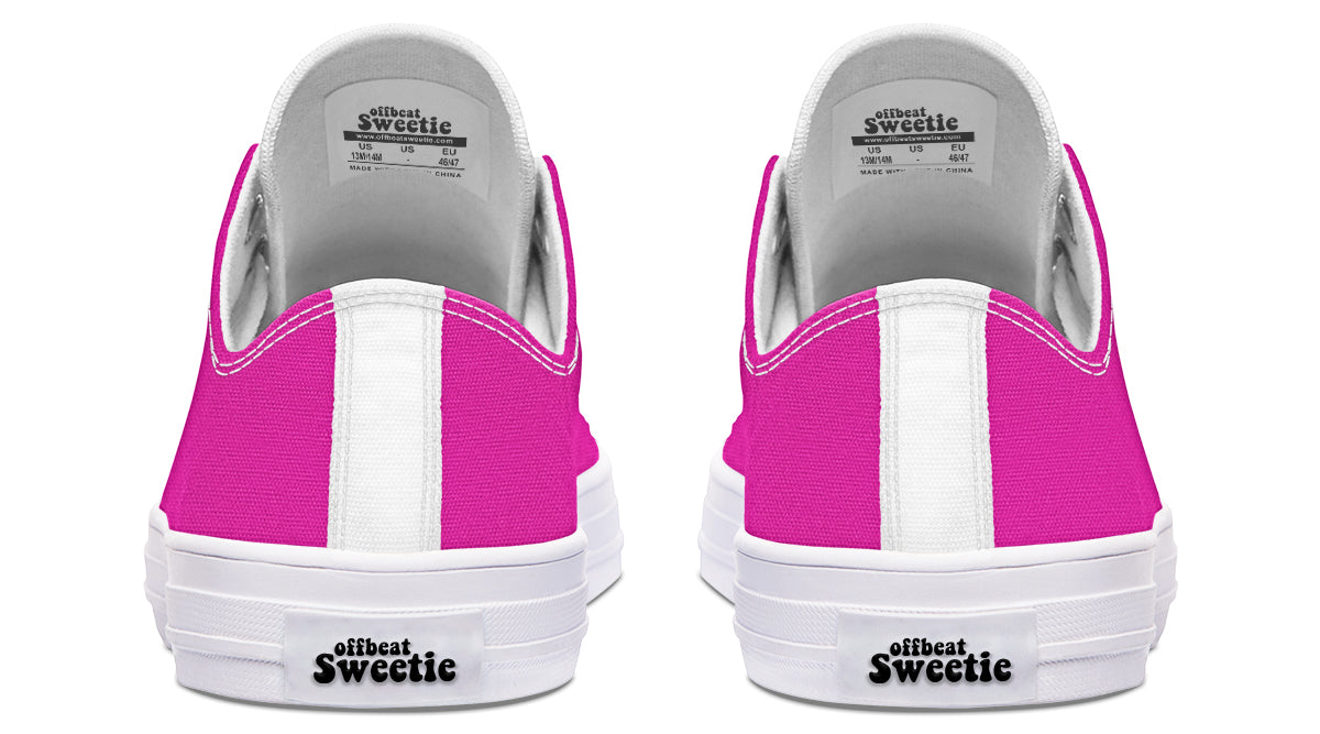 Pretty In Pink Low Tops - Offbeat Sweetie