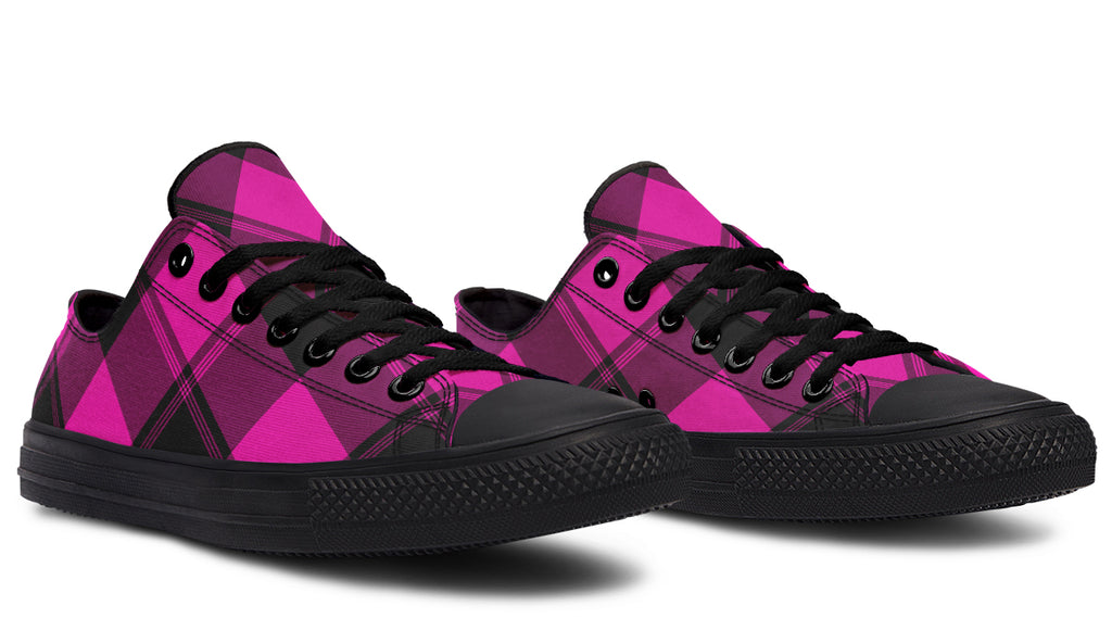 Pretty In Pink Plaid Low Tops