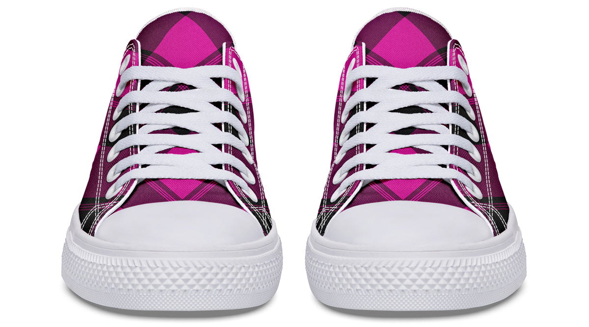 Pretty In Pink Plaid Low Tops