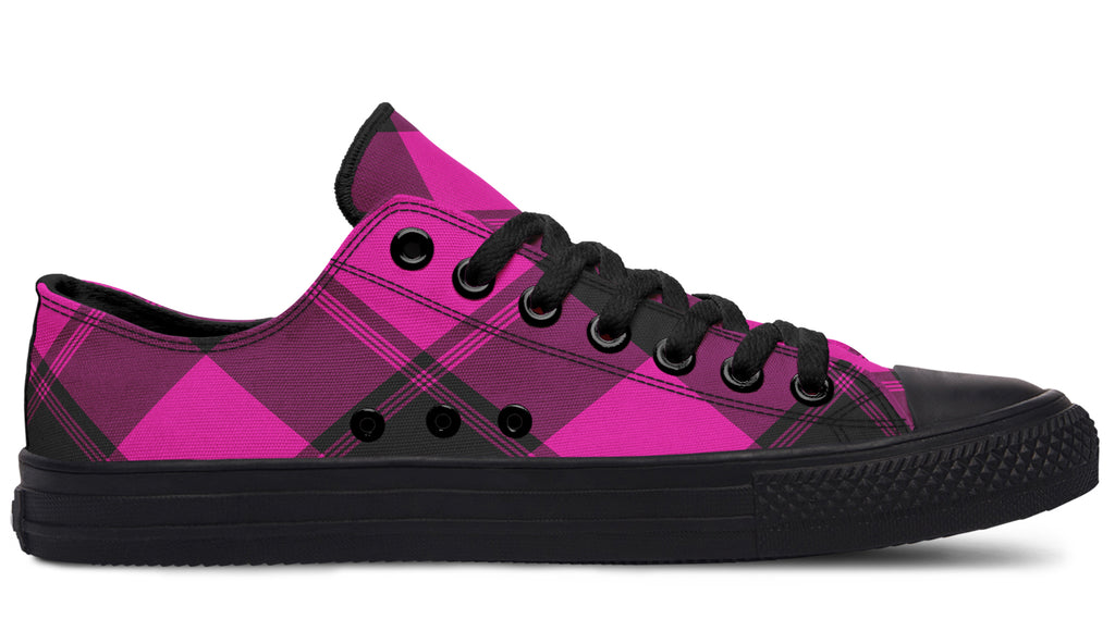Pretty In Pink Plaid Low Tops