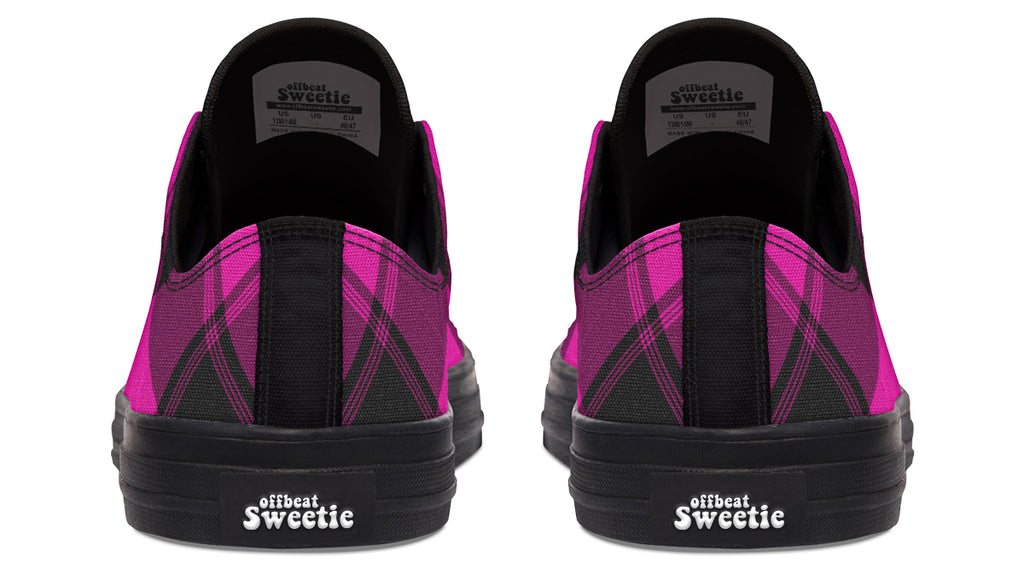 Pretty In Pink Plaid Low Tops