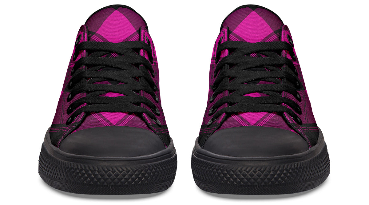 Pretty In Pink Plaid Low Tops (Wide)