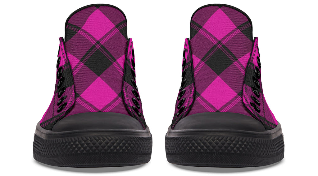Pretty In Pink Plaid Low Tops (Wide)