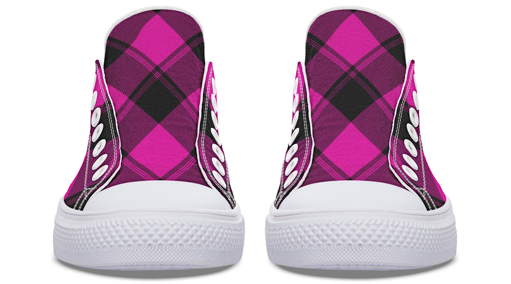 Pretty In Pink Plaid Low Tops (Wide)