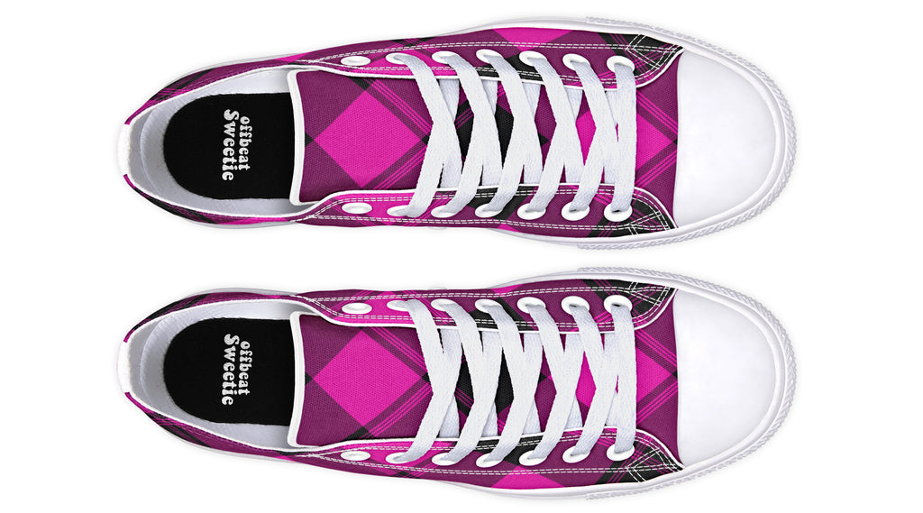 Pretty In Pink Plaid Low Tops (Wide)