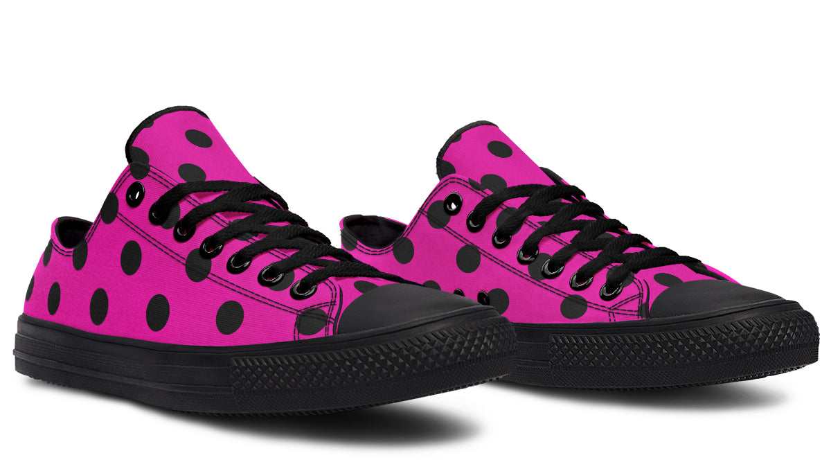 Pretty In Pink Polka Dot Low Tops