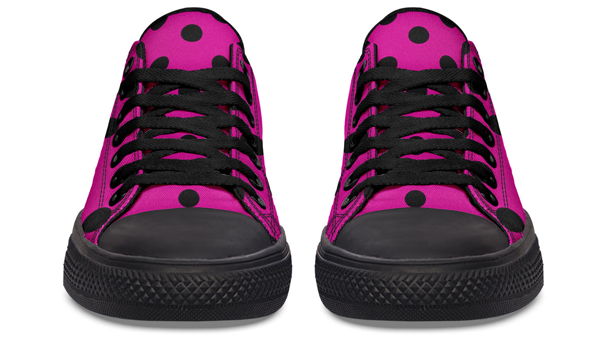 Pretty In Pink Polka Dot Low Tops