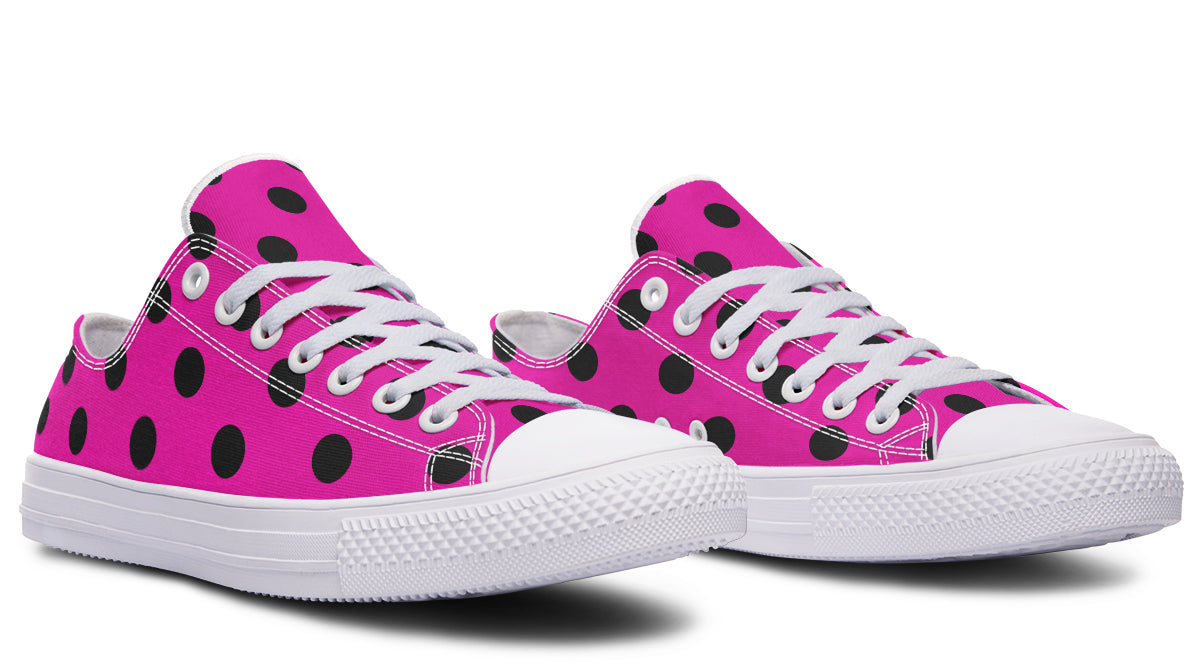 Pretty In Pink Polka Dot Low Tops