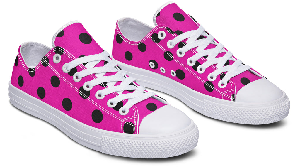 Pretty In Pink Polka Dot Low Tops